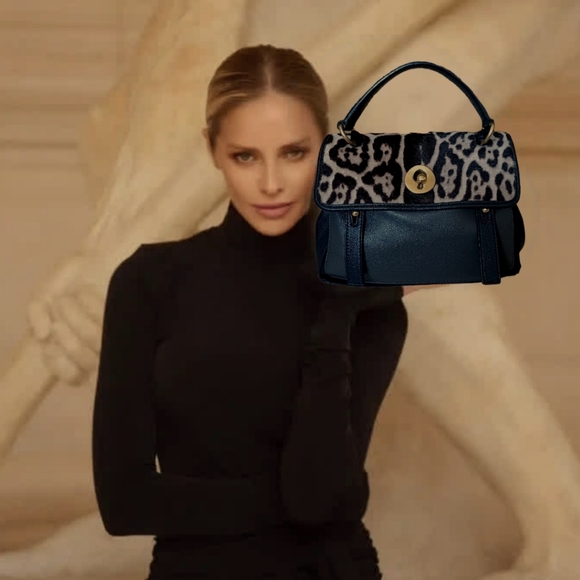 Yves Saint Laurent EUC ✨️ Black Leather Pony Hair Muse Two ways Bag - Picture 1 of 17